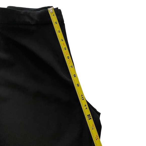 H&M Womens Black Wide Leg Crepe Pants Size 4 High Rise Side Zip - Picture 7 of 9